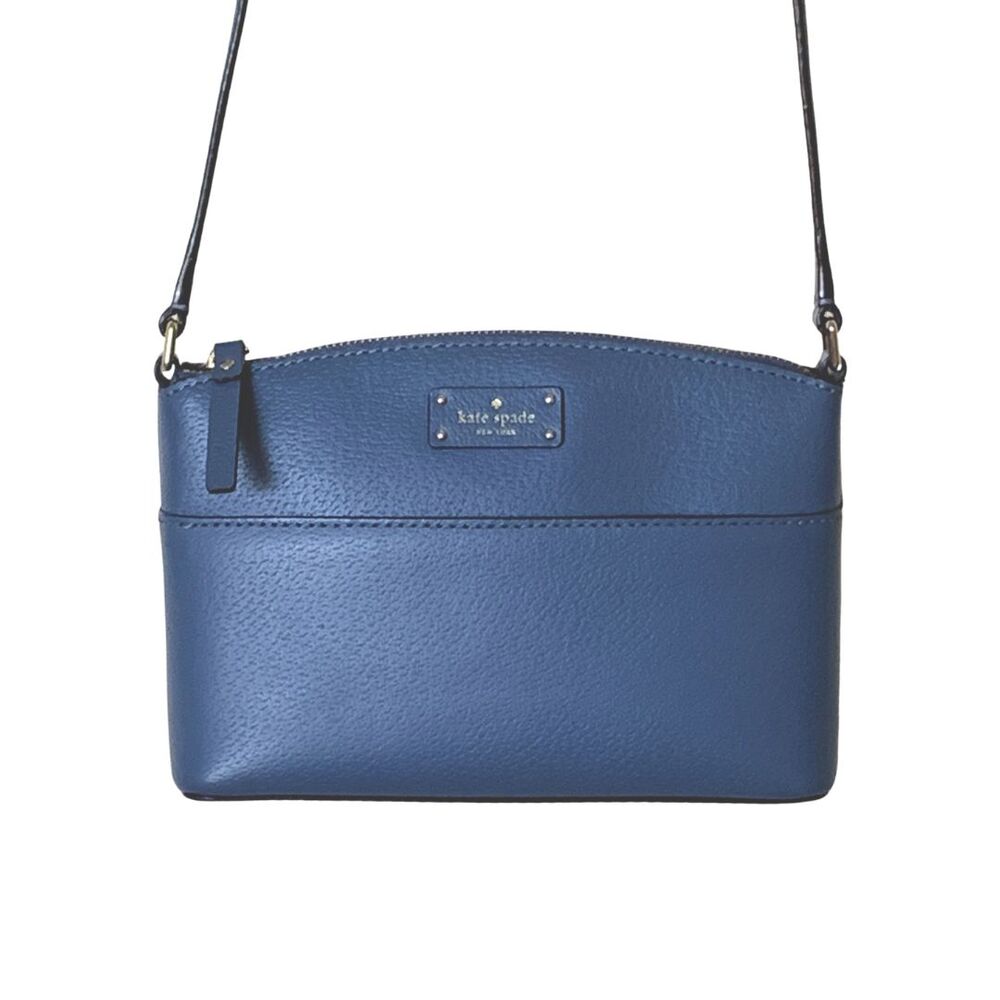Kate Spade Smoky Blue Crossbody Bag Adjustable Strap Front Pocket - Picture 10 of 10
